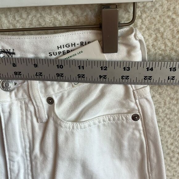 J Crew High-rise superwide-leg jean in white Womens Size 24 - Picture 6 of 12